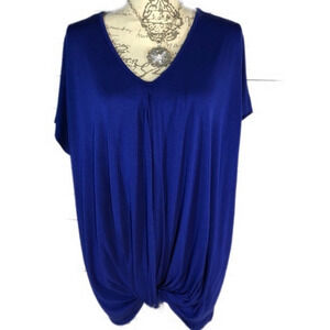 Honeyme Short Sleeve Front Knot‎ Shirt, M